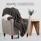 Lavish Home Faux Fur Throw Blanket 60x70-Inch Twin Blanket for Couch, Bed, or Chair Soft Throw with Plush, Gray 66-THROW057-G - alternate 5