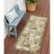 Homeroots 6' Ivory And Green Floral Indoor Outdoor Runner Rug 548030 - alternate 5