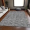 Homeroots 8' X 10' Gray Charcoal And Silver Geometric Washable Indoor Outdoor Area Rug 583357 - alternate 5