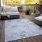 Homeroots 5' X 8' Navy Blue And Sky Blue Geometric Washable Indoor Outdoor Area Rug 588257 - alternate 4