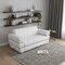 Homeroots 75in White And Silver Italian Leather Loveseat 477567 - alternate 3