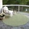 Homeroots 8' Green And Gray Round Floral Washable Indoor Outdoor Area Rug 610650 - alternate 6