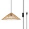 Jonathan Y Connie 20.25" 1-Light Farmhouse Coastal Rattan 180" Cord Plug-In or Hardwired LED Pendant, Brown JYL1407A - alternate 1