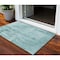 Homeroots 3' X 5' Blue And Ivory Abstract Washable Indoor Outdoor Area Rug 602743 - alternate 1