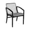 Armen Living Beckham Outdoor Patio Dining Chair in Dark Eucalyptus Wood and Gray Rope LCBECHGRY - alternate 1