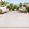Jonathan Y Aarhus High-Low Minimalist Scandi Striped Gray/Ivory 3 ft. x 5 ft. Indoor/Outdoor Area Rug SCN102D-3 - alternate 1