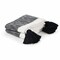 Homeroots 50" X 60" Blue and White Woven Cotton Striped Throw Blanket with Tassels 516508 - alternate 6