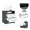 Homeroots 20" Wood Two Drawer Nightstand 477898 - alternate 2