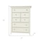 Homeroots 36" White Solid Wood Seven Drawer Dresser 374198 - alternate 4