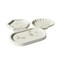 Homeroots Set of Three Gold And White Resin Handmade Trinket Trays 723657 - alternate 1