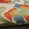 Homeroots 8' Ivory Orange Blue And Green Floral Indoor Outdoor Runner Rug 548049 - alternate 7