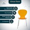 Leisuremod Modern Oyster Transparent Side Dining Side Chair with White Base in Transparent Orange OCW-17TOR - alternate 8