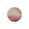 Homeroots 8' Mauve And Pink Round Striped Washable Indoor Outdoor Area Rug 610903 - alternate 6