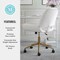 Martha Stewart Tyla Upholstered Office Chair in White/Polished Brass CH-220921-5-WH-GLD-MS - alternate 6