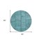 Homeroots 8' Teal Blue And Aqua Round Patchwork Washable Indoor Outdoor Area Rug 581619 - alternate 5