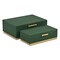 Homeroots Set of Two Green And Gold Striped Nesting Storage Boxes With Lids, 2PK 712924 - alternate 7