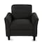 Homeroots 31" Black Fabric Sofa 601961 - alternate 5