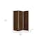 Homeroots 72" Bronze Folding Three Panel Screen Room Divider 274743 - alternate 4