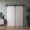 Sartodoors Sliding Closet Barn Bypass Doors 56 x 84 inches, BASIC 9422 White, 6.6ft Rails Hardware Set, Wood BASIC9422BBB-SKIN-5684 - alternate 4