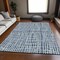 Homeroots 5' X 8' Navy Blue And Ivory Striped Washable Indoor Outdoor Area Rug 583445 - alternate 6