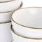 Elama Arthur 6 Piece Stoneware Bowl Set in Matte White with Gold Rim ELM-ARTHUR6B - alternate 4