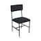 Bfm Seating Meghan Side Chair, Grade 4 Upholstered Seat & Back - Steel Frame - Sand Black Finish JS33CM2137-2137SB - alternate 1