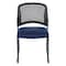 Office Star Products ProGrid Titanium & Black Visitors Chair, Sled Base, Icon Blue 86725R-225 - alternate 3