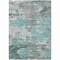 Homeroots 3' X 5' Blue And Teal Blue Abstract Washable Indoor Outdoor Area Rug 610438 - alternate 3