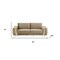 Homeroots 90" Cream Italian Leather Solid Wood Sofa 720448 - alternate 5