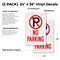 Signmission No Parking, Vinyl Decals Only 24 Inch x 36 Inch, Vinyl Decal, 2PK DSB-2436-2PACK-No Parking - alternate 2