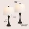 Jonathan Y Bennett 22.8 in. Traditional Transitional Metal Hourglass USB-A and USB-C Charging Ports LED Ta, 2PK JYL6621C-SET2 - alternate 3