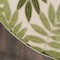 Homeroots 8' Ivory And Green Round Palm Leaf Indoor Outdoor Area Rug 548066 - alternate 5