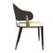 Leisuremod Aria Modern Dining Chair in Leather and Iron Legs with Curved Back in Black, 4PK AC45BL4 - alternate 6