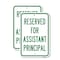 Signmission Reserved For Assistant Principal, 12'' X 18'' 2 Signs, Heavy Gauge Aluminum, 2PK A-1218-2PACK-24806 - alternate 1