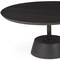 Homeroots 32" Dark Brown and Black Solid Wood and Iron Round Pedestal Coffee Table 393166 - alternate 6