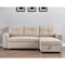 Homeroots 92" Beige Polyester Blend Convertible Futon Sleeper Sofa With Black Legs 544956 - alternate 6