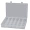 Durham Mfg Compartment Box with 6 compartments, Plastic, 2 5/16 in H x 13-1/8 in W LP6-CLEAR - alternate 1