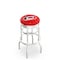 Holland Bar Stool Co 25" Chrome 2-Ring Carolina Hurricanes Swivel Bar Stool, Accent Ring L7C3C25CarHur - alternate 1