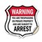 Signmission No Trespassing Shield Sign Warning You A, 12 inch X 12 inch, Vinyl Decal, 2PK SHI-D-2PACK-12-423 - alternate 1