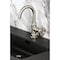 Kingston Brass One-Handle Single-Hole Bathroom Faucet with Deck Plate and Push Pop-Up Drain, Brushed Nickel KSD2218RX - alternate 5