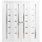 Sartodoors Sliding Closet Double Bi-fold Doors White Solid Core Modern Interior QUADRO4088DBF-WS-72 x 80 (4* 18x80) - alternate 1