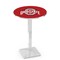 Holland Bar Stool Co 36" Chrome Ohio State Pub Table, 36" dia. Top L217C3636OhioSt - alternate 1