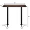 Flash Furniture 48" x 30" Tabletop, Seamless Surface Technology, Dark Brown and 5" x 22" Black Bar Height T-Bases ST-REC3048-WBR-T0522B-GG - alternate 5