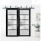Sartodoors Barn Bypass Interior Door, 60" x 80", Black QUADRO4002BBB-BLK-60 - alternate 1