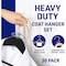 Lifemaster Wooden Hanger Set, Non-Slip, 360 Deg Swivel Hook, Space-Saving, Black, 30PK LMWD30BK - alternate 5