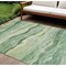 Homeroots 9' X 12' Green Striped Washable Indoor Outdoor Area Rug 608116 - alternate 1