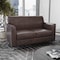 Flash Furniture HERCULES Diplomat Brown LeatherSoft Loveseat with Clean Line-Stitched Frame and Chrome Legs BT-827-2-BN-CHR-GG - alternate 7