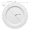 Smarty Had A Party 7" White with Silver Pearl String Round Disposable Plastic Salad Plates, 120PK 8877-WHS-CASE - alternate 9
