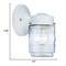 Homeroots White Standard Jelly Jar One Light Outdoor Wall Light 398453 - alternate 5