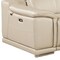 Homeroots 93in Cream and Silver Italian Leather Power Reclining Loveseat With Storage 720568 - alternate 4